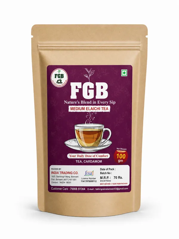 Fgb_Medium_Elaichi_Cardamom_Tea_100_G_Pack_Of_6