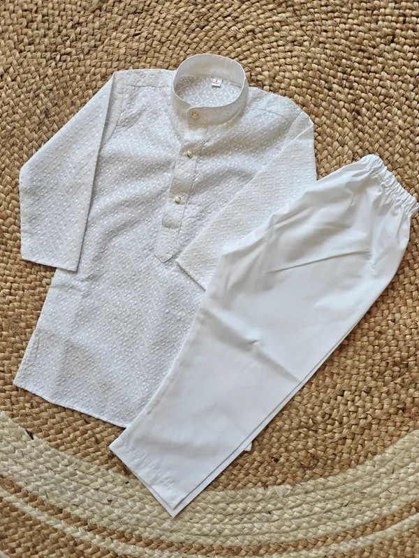 White_Cotton_Embroidered_Kurta_Pajama_Set_For_Boys