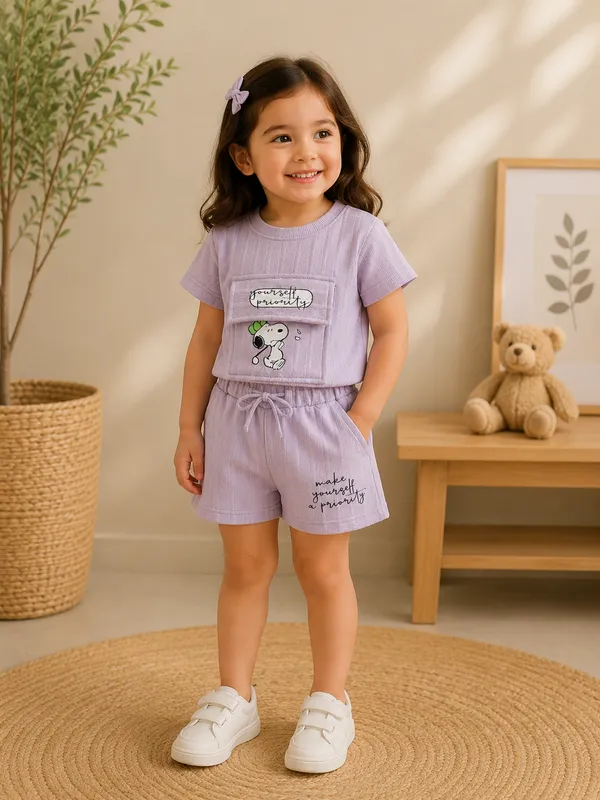 Lavender_Cotton_Ribbed_Top_And_Shorts_Set_For_Girls