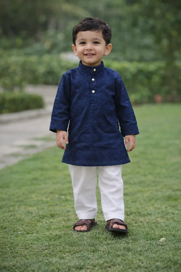 Navy_Blue_Cotton_Straight_Fit_Kurta_Set_For_Boys