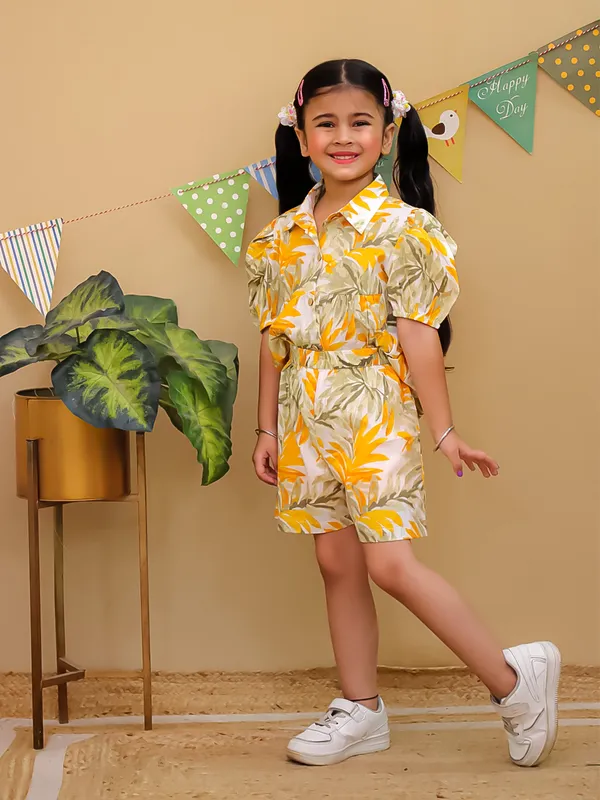 Yellow_Cotton_Floral_Print_Relaxed_Romper_For_Girls