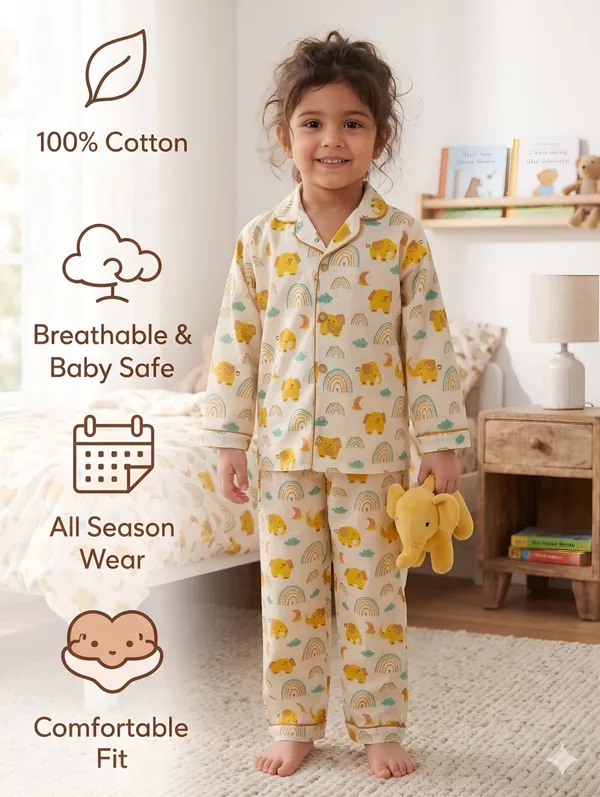 Cream_Cotton_Printed_Relaxed_Fit_Night_Suit_For_Girls