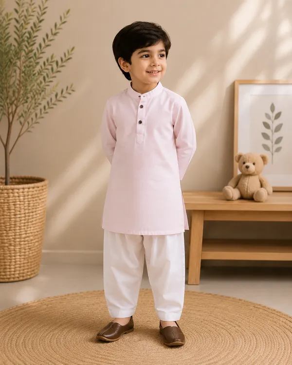 Pink_Cotton_Straight_Fit_Kurta_Pajama_Set_For_Boys