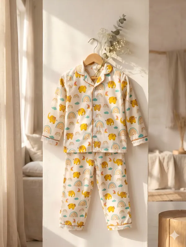 Cream_Cotton_Printed_Relaxed_Fit_Night_Suit_For_Girls