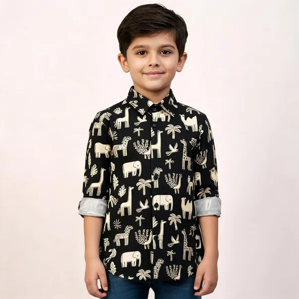 Black_Cotton_Regular_Fit_Printed_Shirt_For_Boys