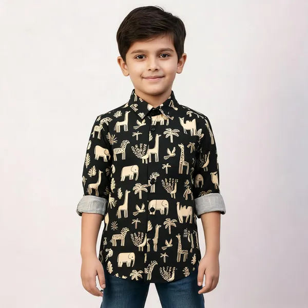 Black_Cotton_Regular_Fit_Printed_Shirt_For_Boys