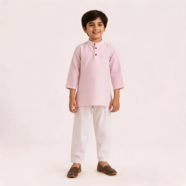 Pink_Cotton_Straight_Fit_Kurta_Pajama_Set_For_Boys