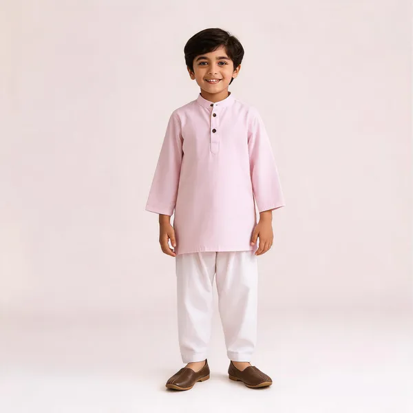 Pink_Cotton_Straight_Fit_Kurta_Pajama_Set_For_Boys