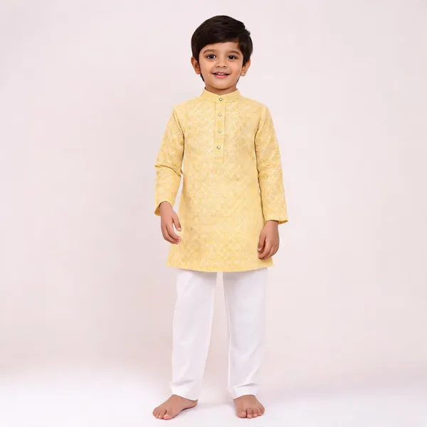 Yellow_Cotton_Straight_Fit_Patterned_Kurta_Pajama_Set_For_Boys