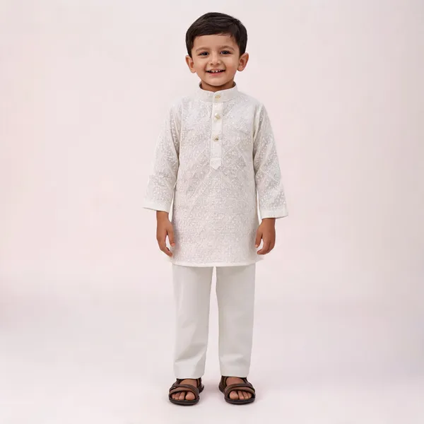 White_Cotton_Embroidered_Kurta_Pajama_Set_For_Boys