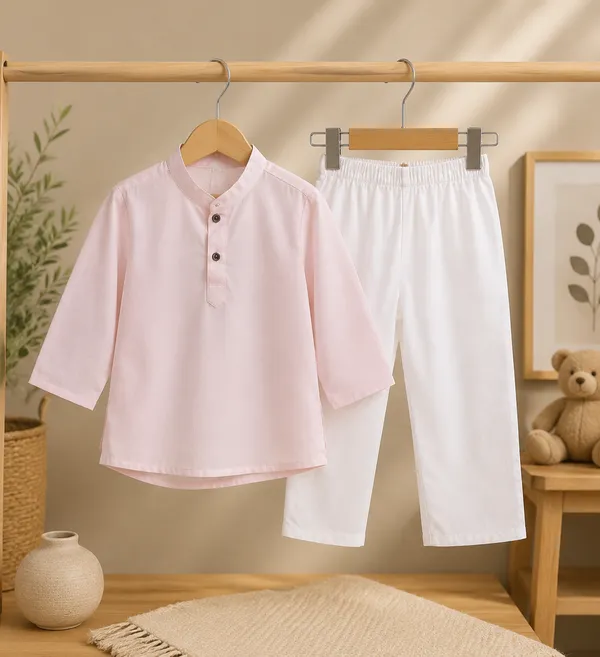 Pink_Cotton_Straight_Fit_Kurta_Pajama_Set_For_Boys