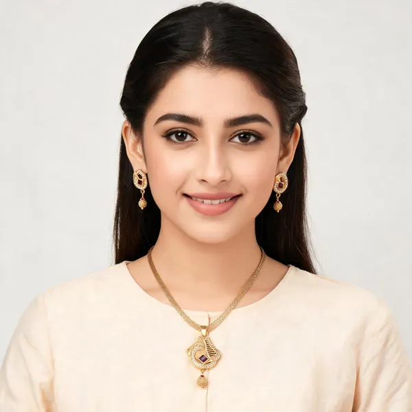 Gold_Tone_Alloy_Red_Stone_Studded_Traditional_Necklace_Set_For_Women