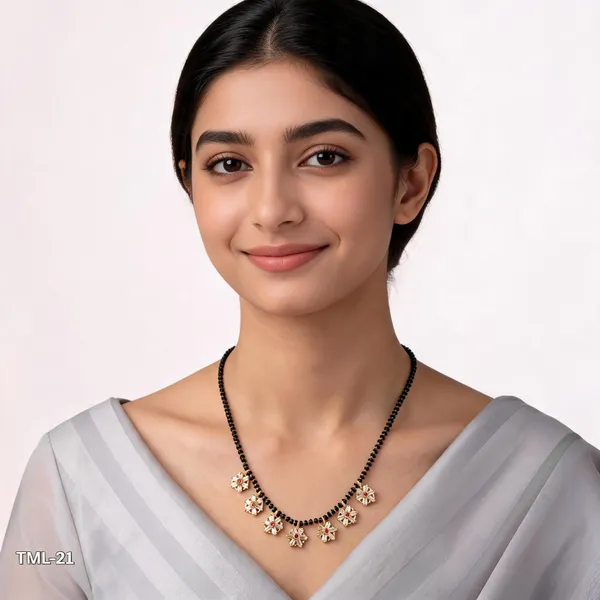 Black_Gold_Tone_Beaded_Floral_Motif_Mangalsutra_For_Women