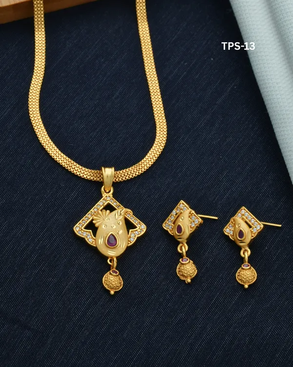 Gold_Tone_Alloy_Red_Purple_Stone_Traditional_Necklace_Earrings_Set_For_Women