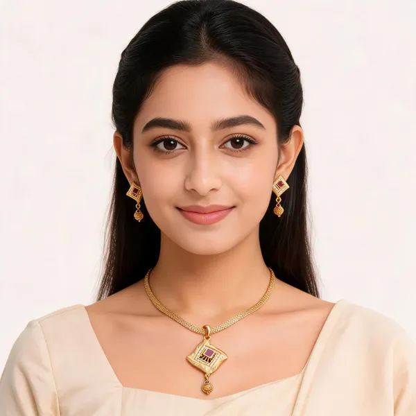 Gold_Tone_Geometric_Stone_Studded_Jewellery_Set_For_Women
