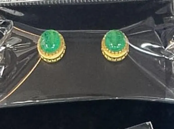 Gold___And_Green_Brass_Semi_Precious_Stone_Earrings_For_Women