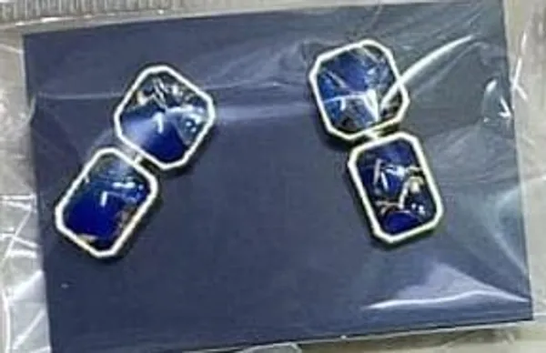 Gold___And_Blue_Plated_Brass_Semi_Precious_Stone_Earrings_For_Women