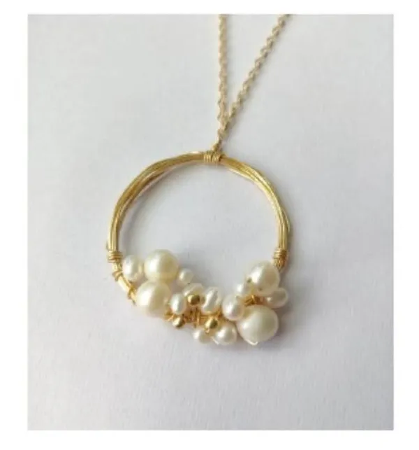 Gold_Handmade_Brass_Freshwater_Pearl_Necklace_For_Women