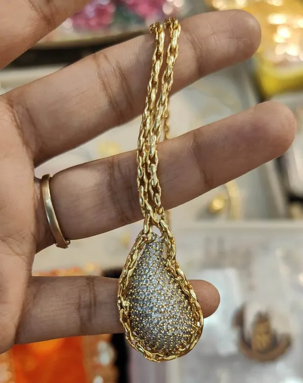Gold_Plated_Brass_Cubic_Zirconia_Necklace_For_Women