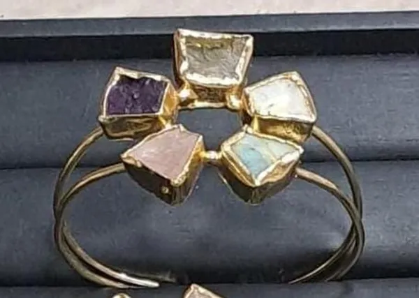 Gold_Plated_Brass_Multicolor_Semi_Precious_Stone_Bracelet_For_Women