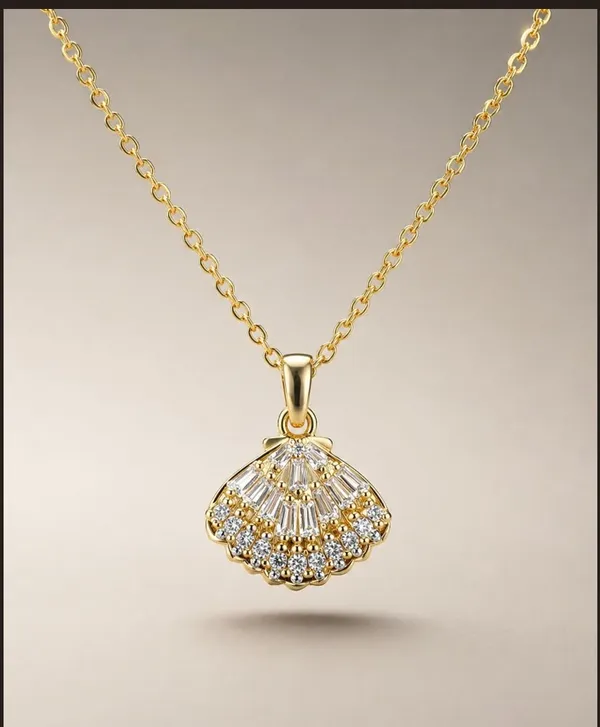 Gold_Cz_Fan_Shaped_Embellished_Pendant_Necklace_For_Women