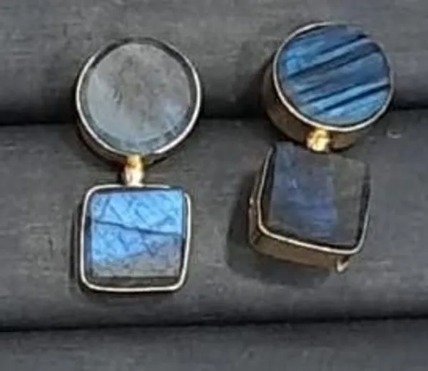 Gold___And_Blue_Black_Plated_Brass_Semi_Precious_Stone_Earrings_For_Women