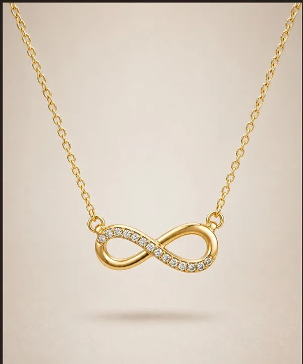 Gold_Cz_Infinity_Pendant_Fine_Link_Necklace_For_Women