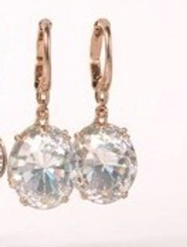 Rose_Gold_Plated_Round_Crystal_Dangle_Earrings_For_Women