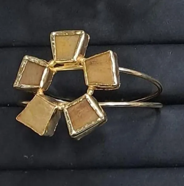 Gold_Yellow_Natural_Stone_Handmade_Brass_Bracelet_For_Women