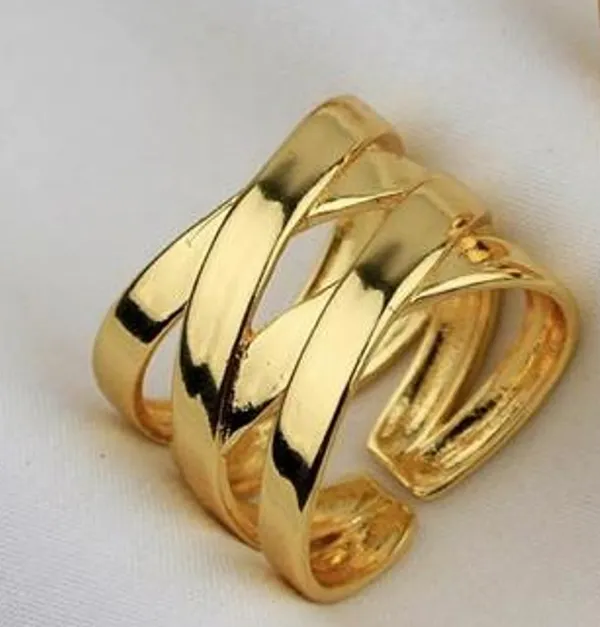 Gold_Plated_Layered_Leaf_Open_End_Ring_For_Women