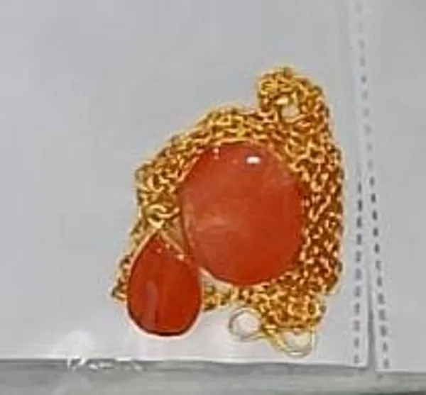 Orange_Gold-Plated_Handmade_Brass_Semi-Precious_Stone_Necklace_For_Women
