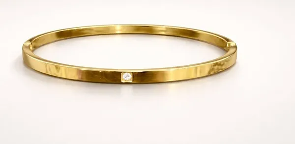 Gold_Cz_Square_Stone_Slim_Open_Bangle_For_Women