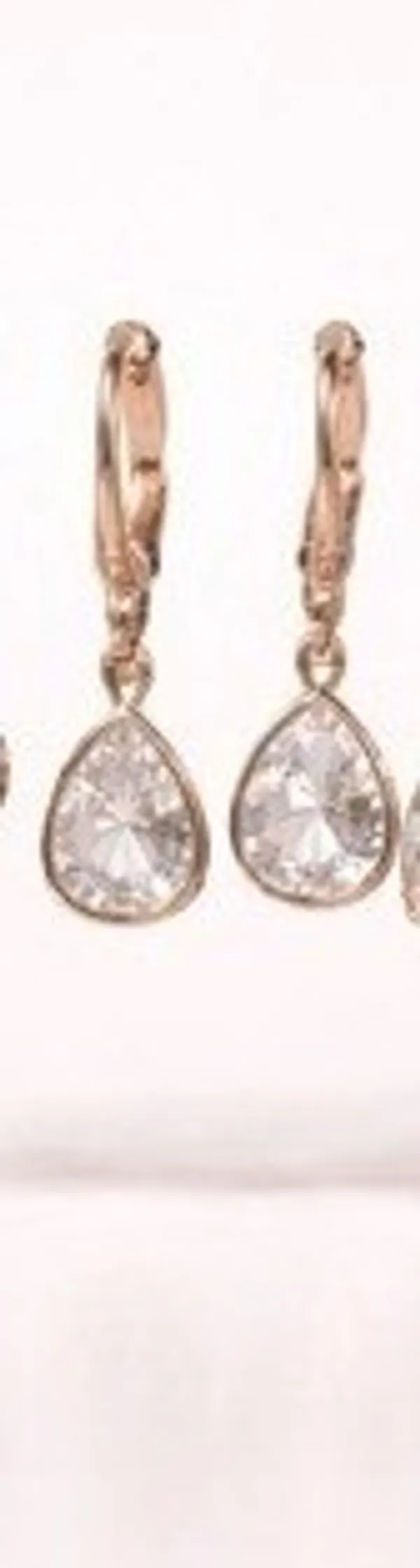 Rose_Gold_Plated_Teardrop_Cz_Drop_Earrings_For_Women