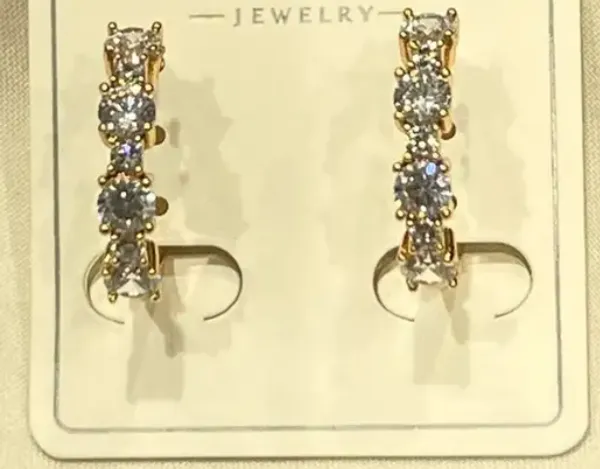 CRYSTEL_–_Gold-Tone_CZ_Earrings