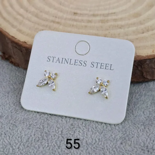 Gold_Steel_Cz_Stone_Floral_Cluster_Stud_Earrings_For_Women