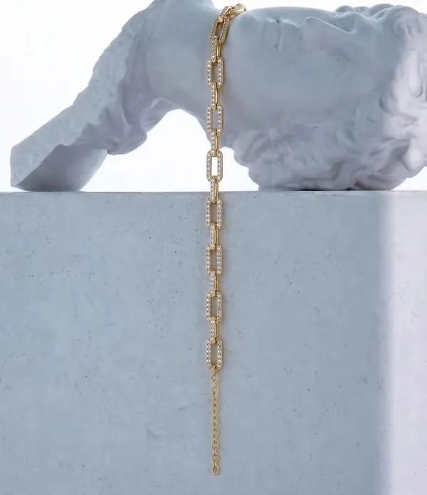 Gold_Plated_Brass_Cubic_Zirconia_Handmade_Bracelet_For_Women