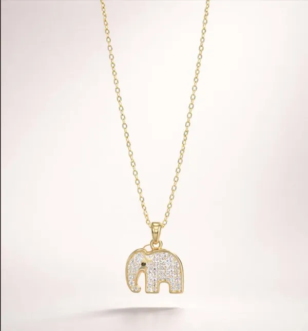 Gold_Gold-Plated_Elephant_Cz_Pendant_Necklace_For_Women