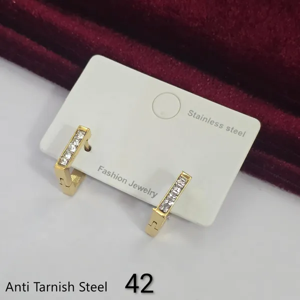 Gold_Steel_Crystal_Accent_Rectangle_Hoop_Earrings_For_Women