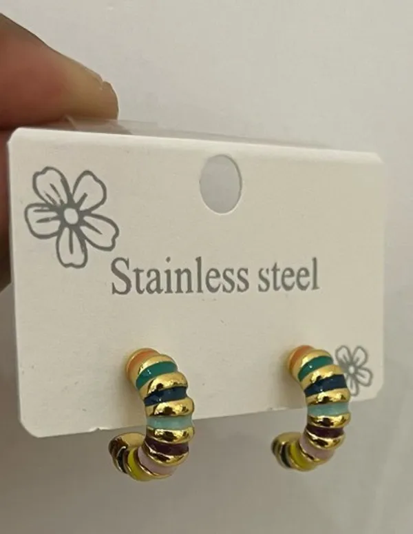 Multicolor_Gold_Plated_Stainless_Steel_Earrings_For_Women