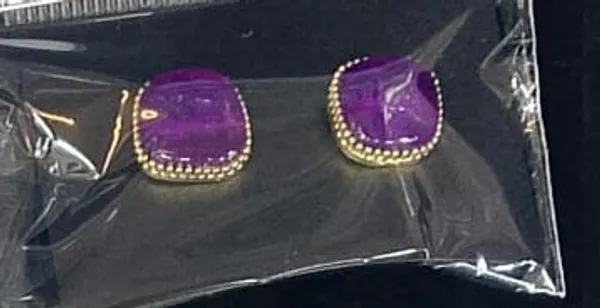 Gold___And_Purple_Brass_Semi_Precious_Stone_Earrings_For_Women