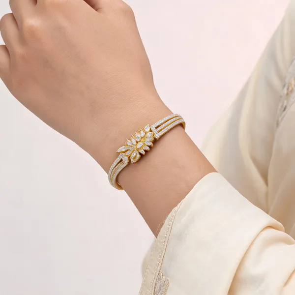 Gold_Cz_Floral_Motif_Open_Bangle_For_Women