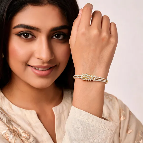Gold_Cz_Floral_Motif_Open_Bangle_For_Women