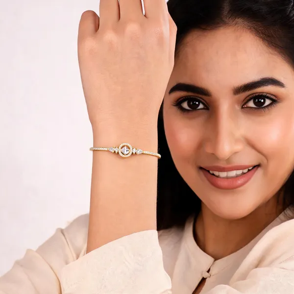 Gold_Cz_Round_Crystal_Motif_Slim_Open_Bangle_For_Women