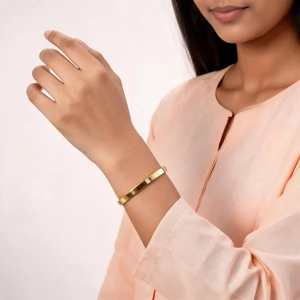 Gold_Cz_Square_Stone_Slim_Open_Bangle_For_Women
