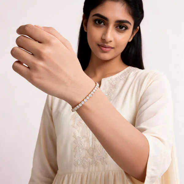 Gold_Cz_Tennis_Style_Open_Bracelet_For_Women