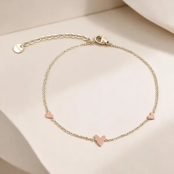Gold_Gold-Plated_Heart_Charm_Anklet_For_Women