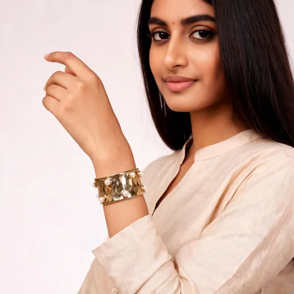 Gold_Handmade_Brass_Pearl_Bracelet_For_Women