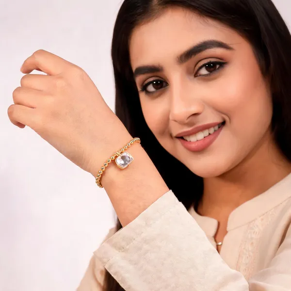 Gold_Handmade_Brass_Transparent_Stone_Bracelet_For_Women