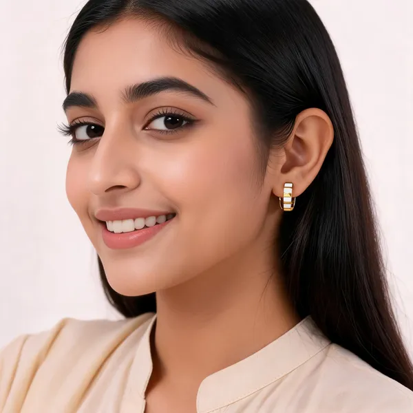 Gold_Steel_Polished_Hoop_Earrings_For_Women