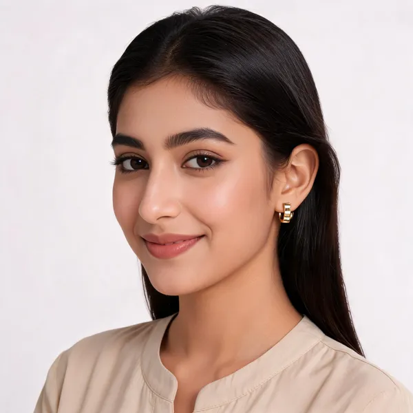 Gold_Steel_Polished_Hoop_Earrings_For_Women